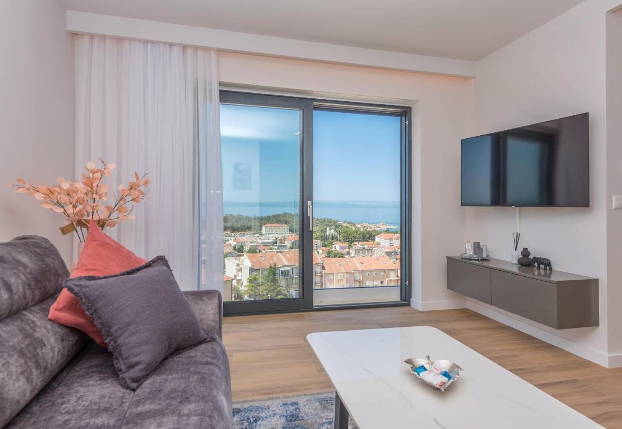 Luxury Adria Sea & City View Apartment Макарска Экстерьер фото